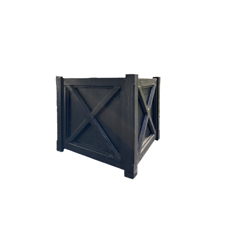 Sort plantekasse 48x48cm