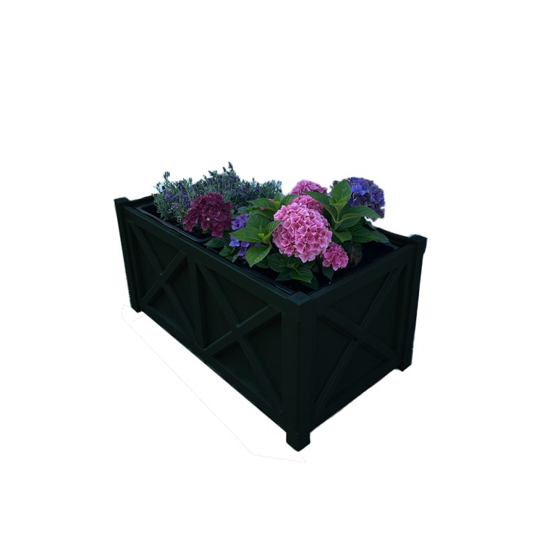 Sort plantekasse 48x88cm